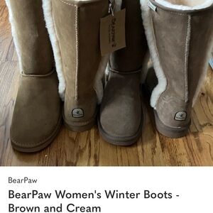 BearPaw Women's Winter Boots - Brown and Cream